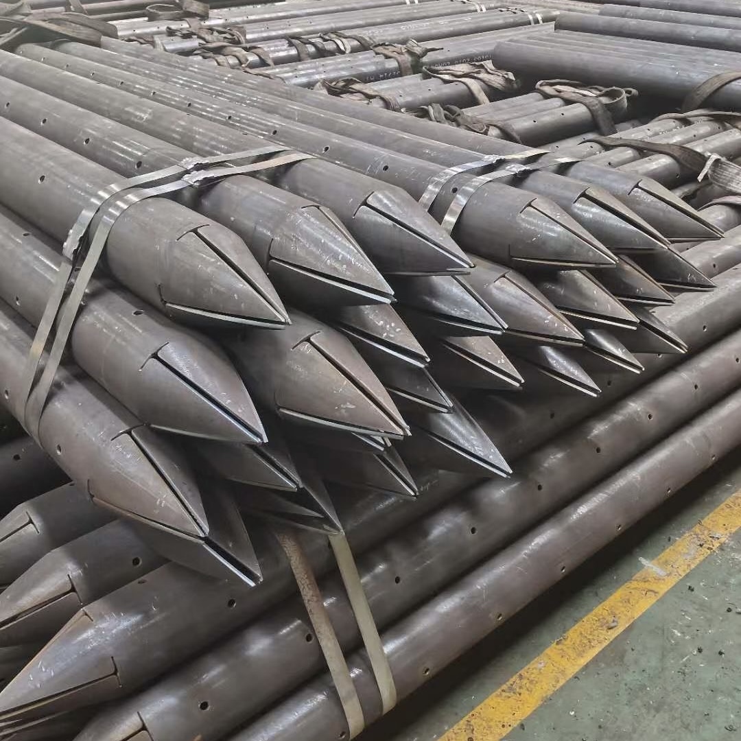 乌海乌海108钢花管非标打孔车丝锁尖防腐